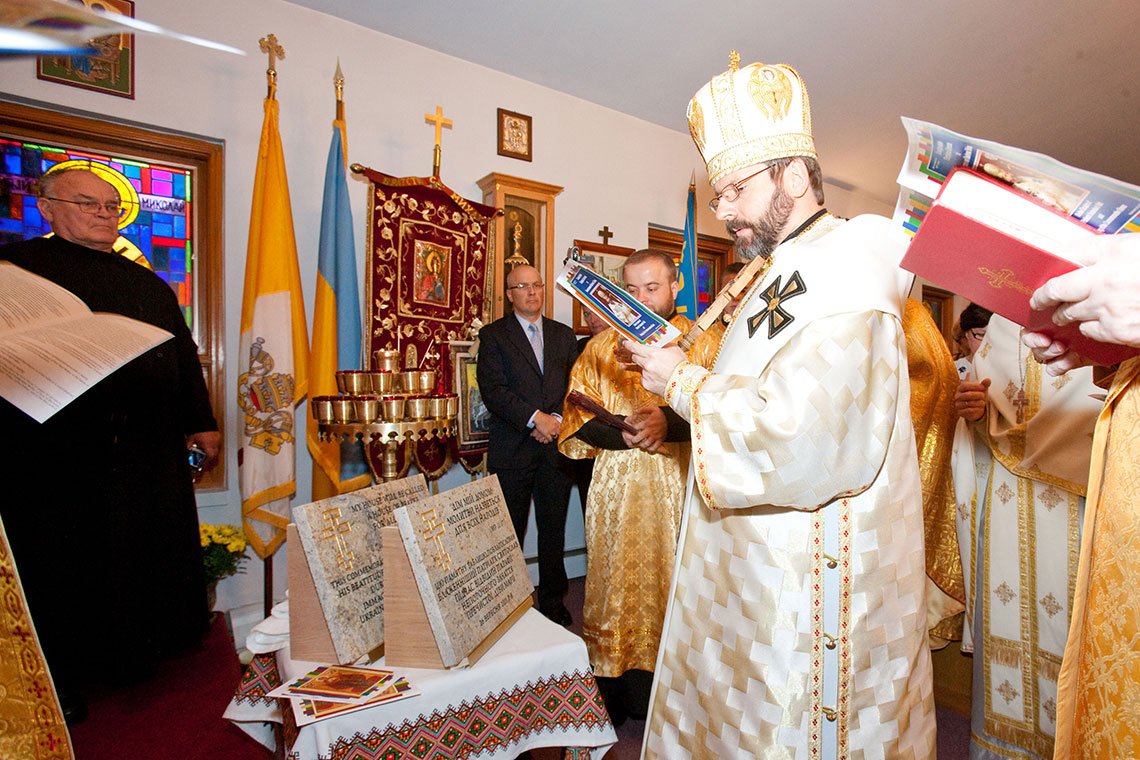 Patriarch Sviatoslav Shevchuk blessed commemorative stones to build new Church Shrine in Palatine