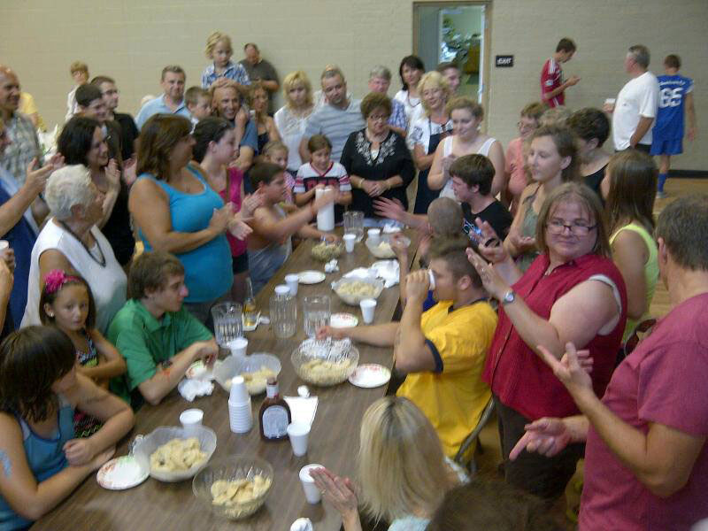 Picnic pyrohy eating contest at Ukrainian Immaculate Conception Catholic Church in Palatine
