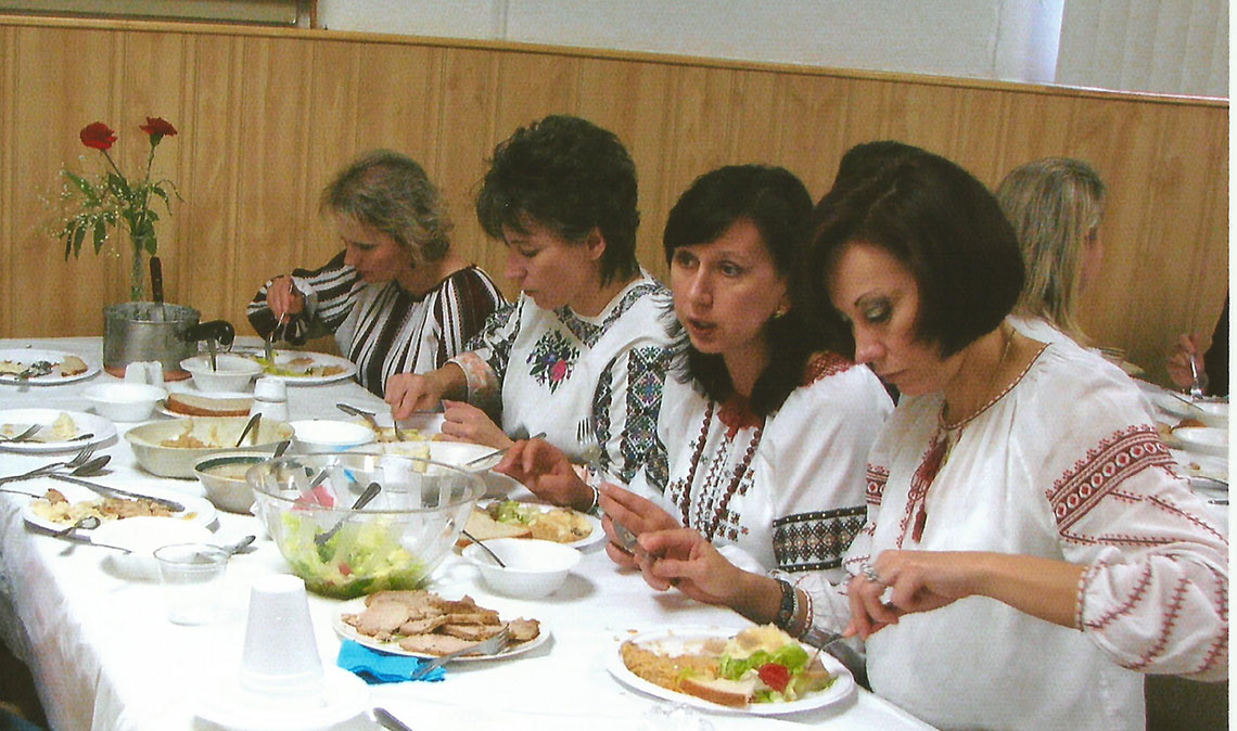 Parishioners at Ukrainian Catholic IC Shrine in Palatine, IL