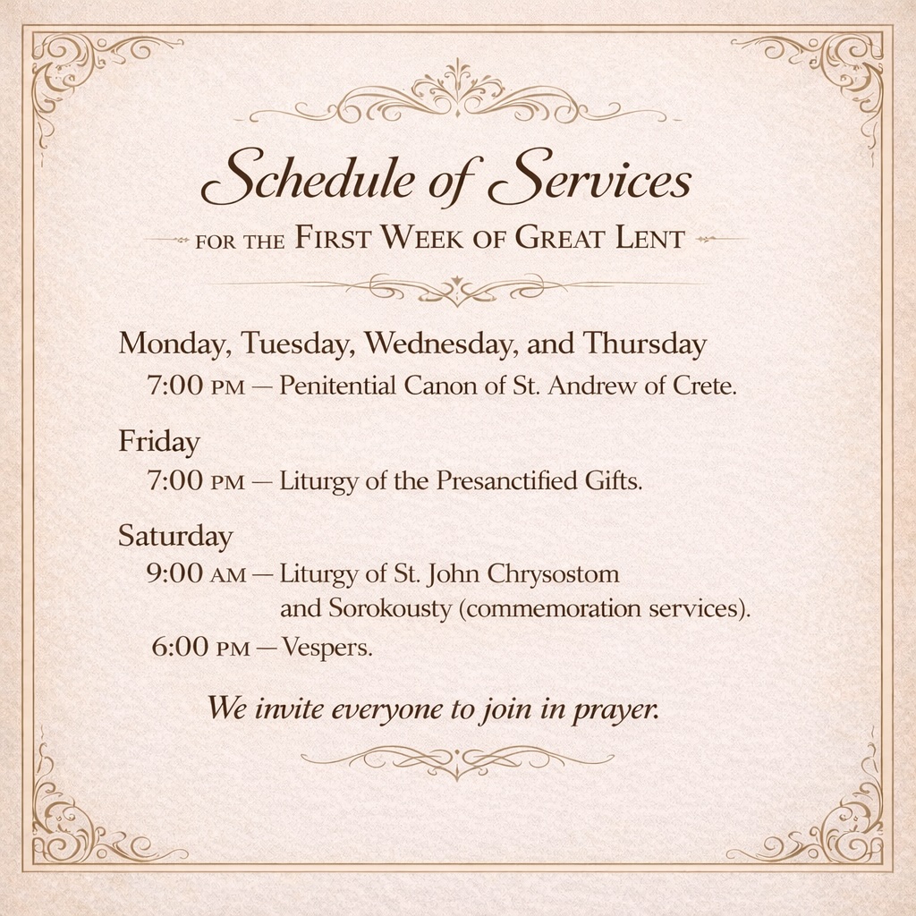Order of Services