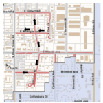 PARKING & ONE WAY TRAFFIC PATTERNS